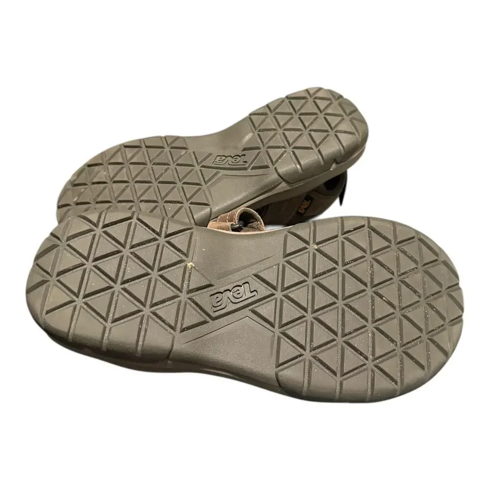 Teva Men’s Langdon Walnut Leather Upper Active Sandals Size 9 Trail Hinking